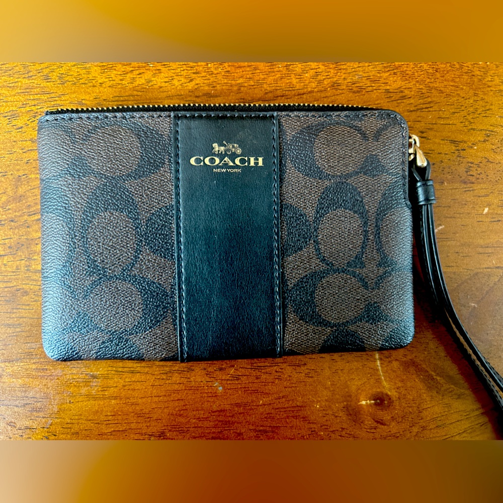 Coach Leather and Canvas Wrislet